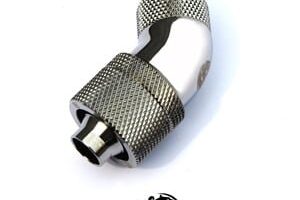 45-Degree 3/8"ID - 5/8"OD Compression Fitting - Silver