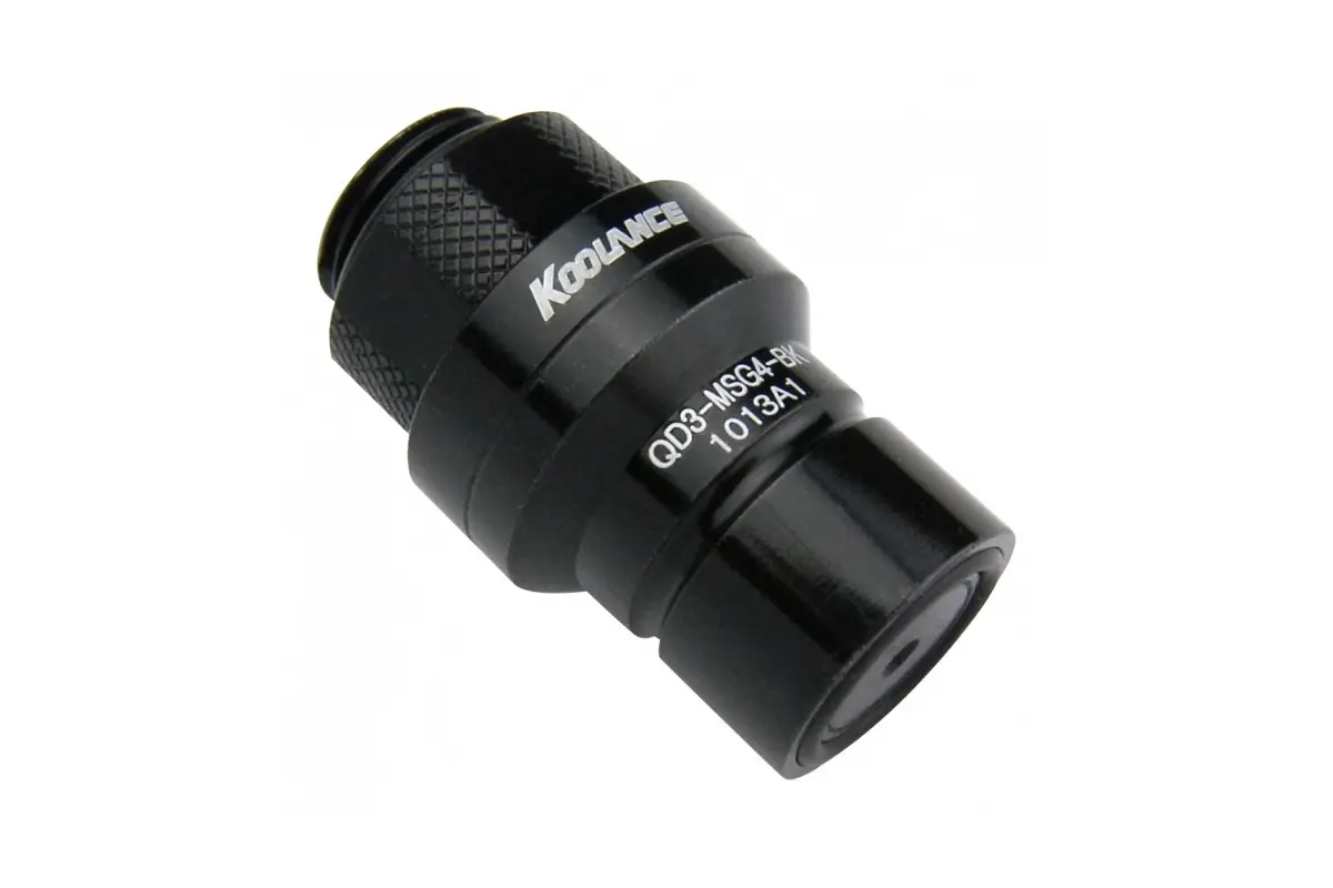 QD3 Male Quick Disconnect No-Spill Coupling, Male Threaded G1/4 - BSPP -  Black - DazMode