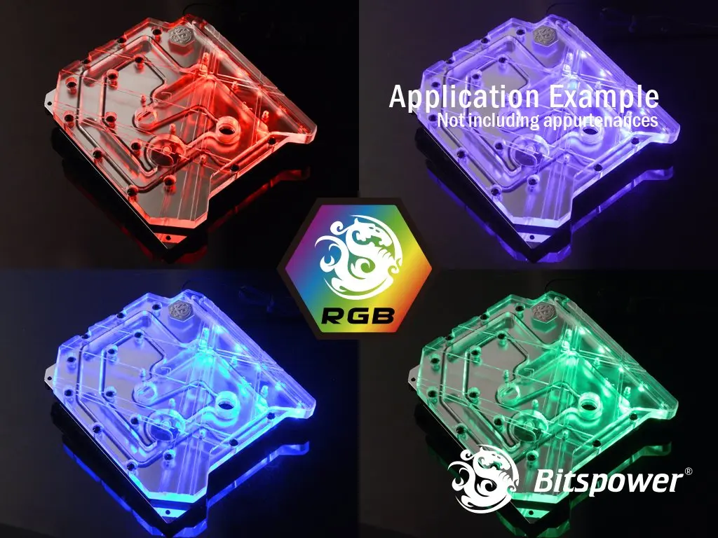 Bitspower Premium MonoBlock ARM10A RGB-Nickel ( ASUS ROG MAXIMUS X APEX) -  DazMode